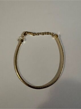 Gold Tone Flat Link Bracelet